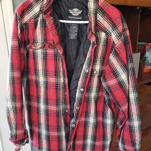 Large Harley Davidson Quilted Jacket / Shirt